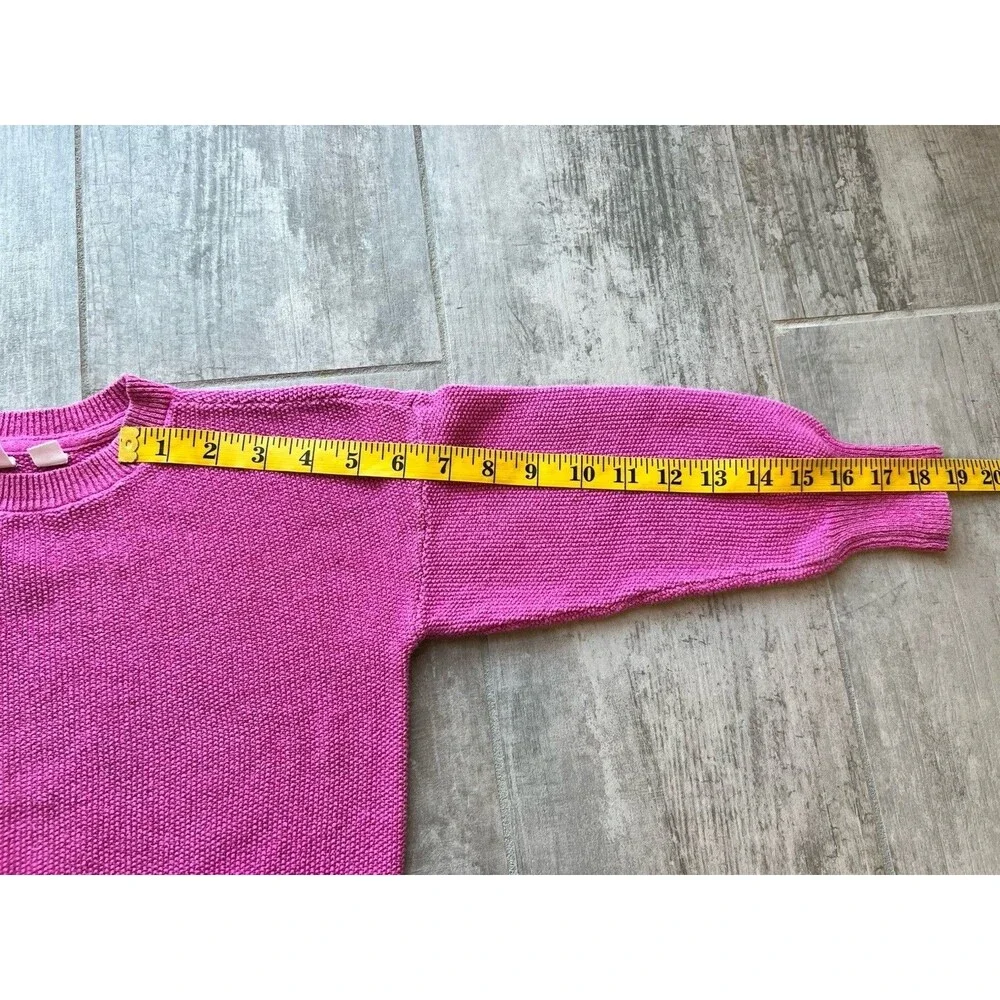 GAP Kids Sweater Girls Pink Metallic Shimmer Knit Pullover Crew Neck Casual S